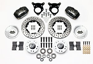 Wilwood Forged Dynalite Pro Series Front Brake Kit-Black Powder Coat Caliper-SRP Drilled & Slotted Rotor (1987-1993)