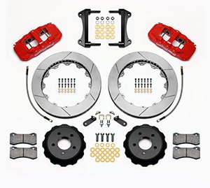 Wilwood Mustang AERO6 Street Front Big Brake Kit – 15″ Slotted Rotors Red 6 Piston Calipers (2015-2022)
