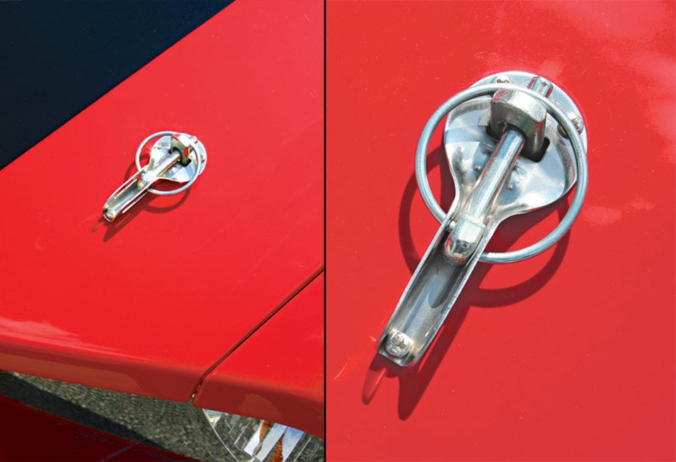 Slide Style Captive Mustang Hood Pins (1979-2023)
