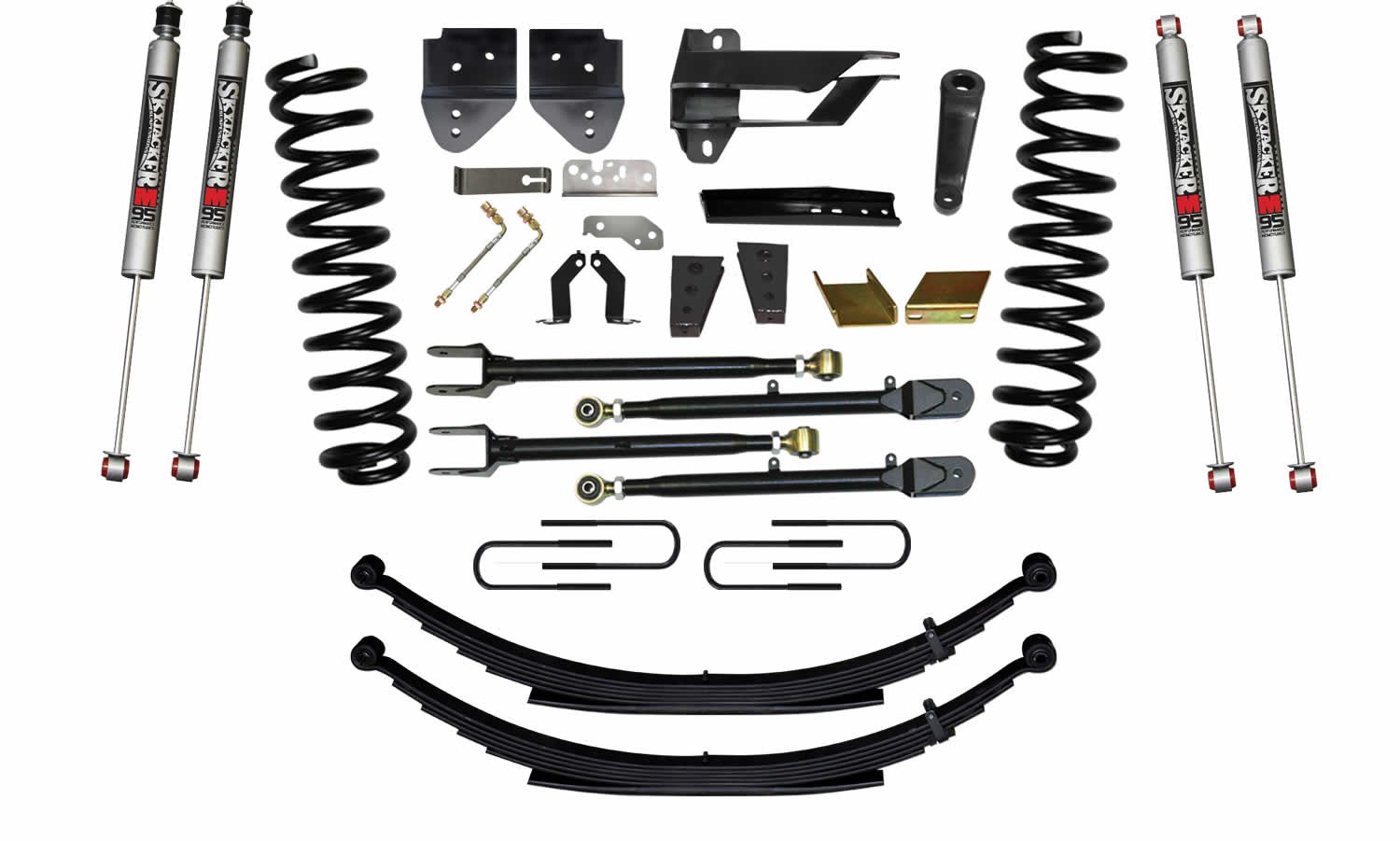 Skyjacker F-250/F-350 4wd w/ Diesel Engine 8.5″ Lift Suspension System 4-Link Conversion and M95 Shocks (2017-2020)