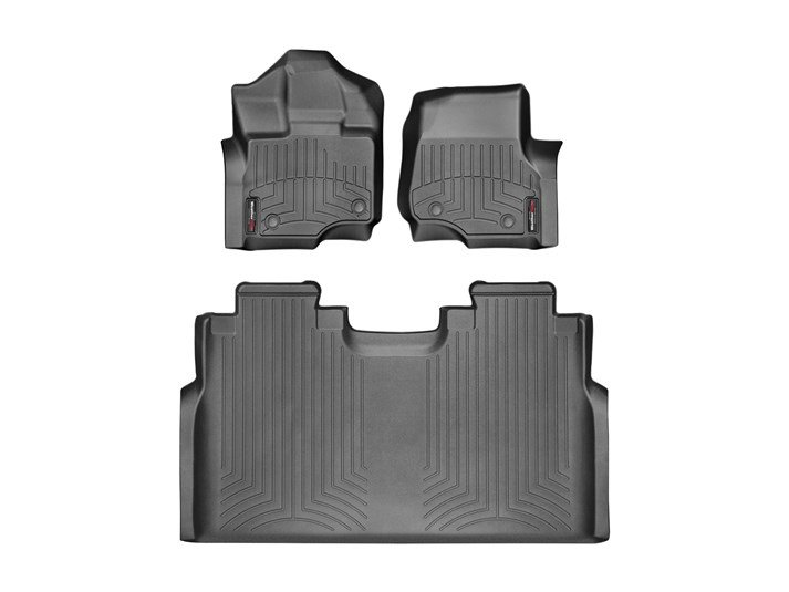 WeatherTech F-150 Super Crew w/ Front & Bench Rear Floor Liner Set (2015-2023)