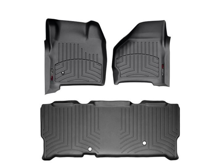 WeatherTech Superduty Super Cab w/ Front & Rear Floor Liner Set w/o 4×4 Floor Shifter (1999-2007)