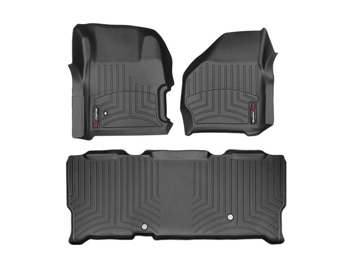 WeatherTech Superduty Super Cab w/ Front & Rear Floor Liner Set With 4×4 Floor Shifter (1999-2007)
