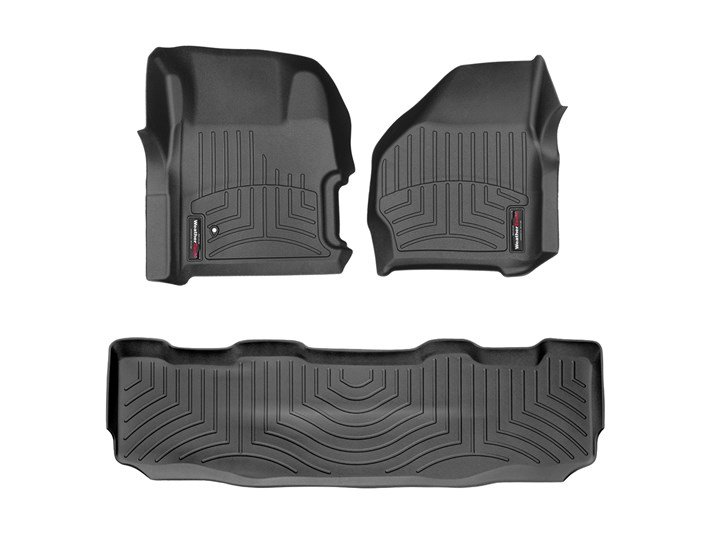WeatherTech Superduty Super Crew w/ Front & Rear Floor Liner Set With 4×4 Floor Shifter (1999-2007)