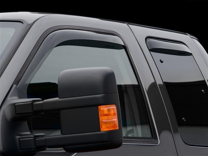 WeatherTech Front & Rear Dark Smoke Side Window Deflectors SuperCab SuperDuty Trucks (2009-2016)