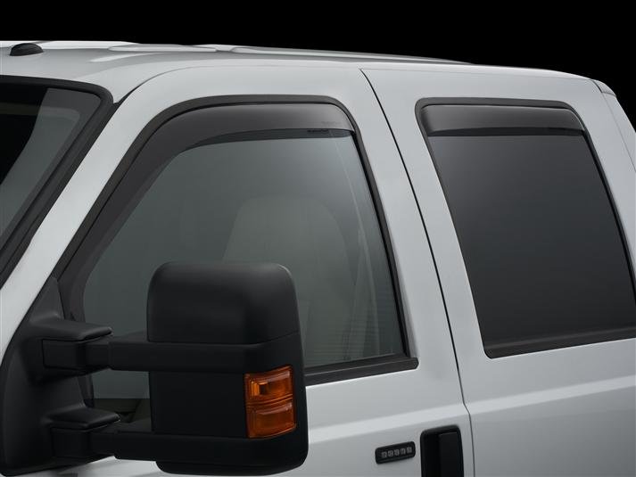 WeatherTech Front & Rear Dark Smoke Side Window Deflectors CrewCab SuperDuty (2009-2016)