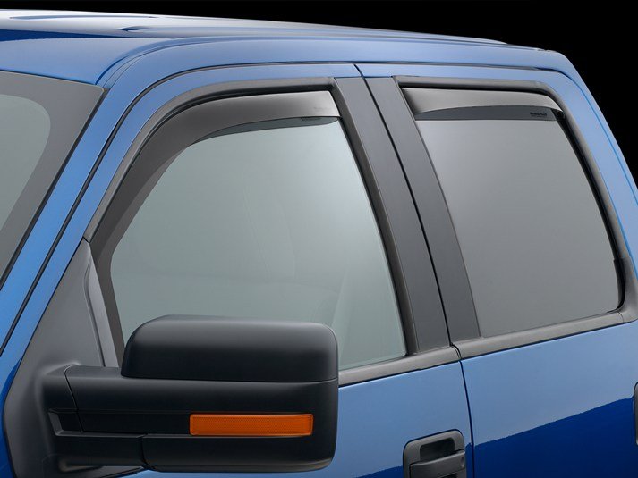 WeatherTech Front & Rear Dark Smoke Side Window Deflectors CrewCab F-150 (2009-2014)